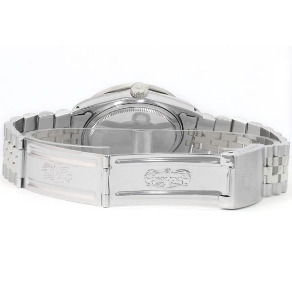 ROLEX DATEJUST SALMON ROMAN DIAL 18KW PYRAMIND-DIAMOND STEEL JUBILEE WATCH 16014 - Picture 7 of 7